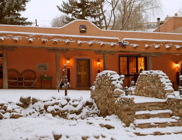Winter Snow at the Adobe and Pines Inn